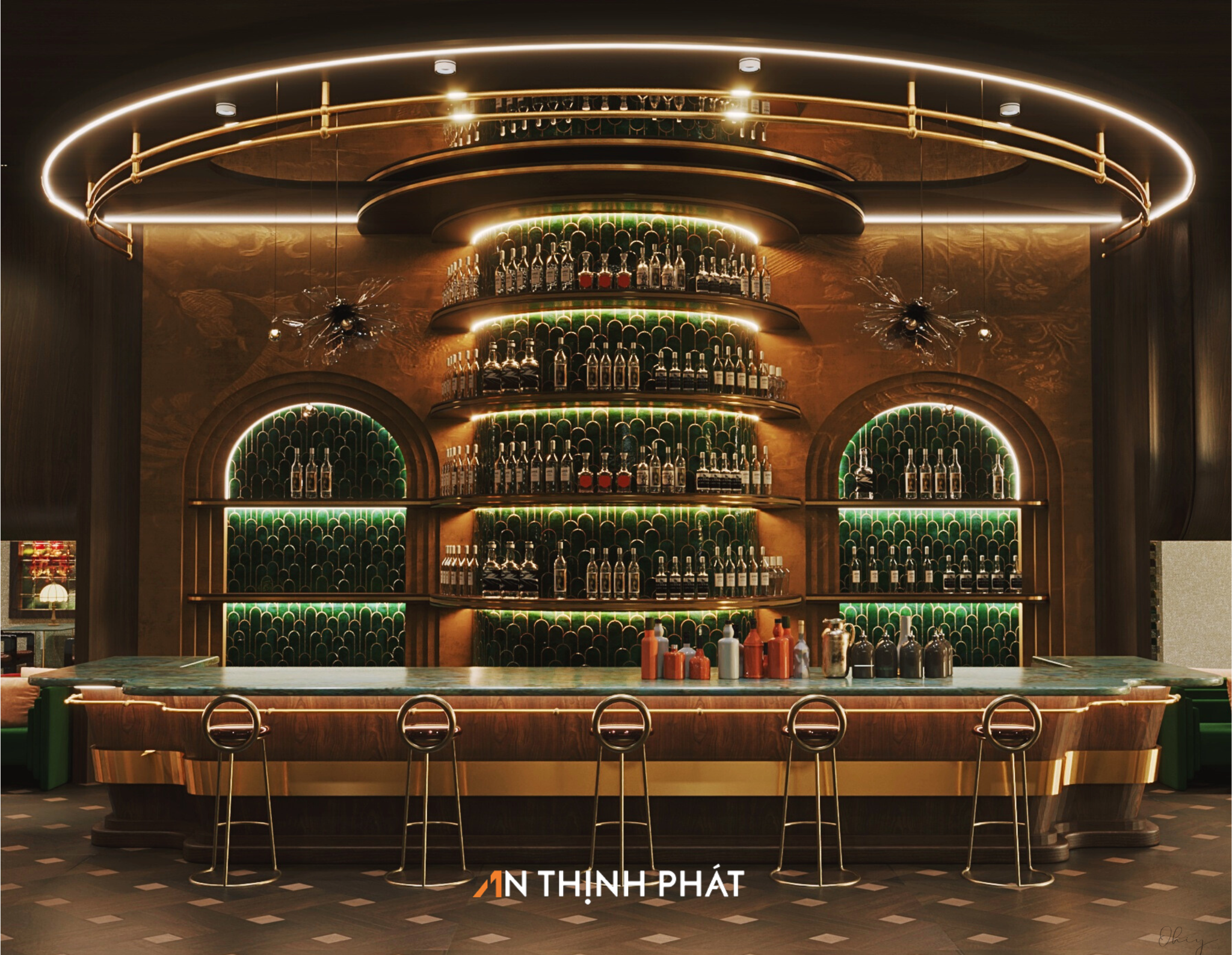 Thiết kế quầy bar quán cafe 